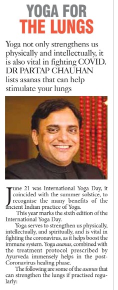 Jiva news about yoga for lungs by Dr. Partap Chauhan